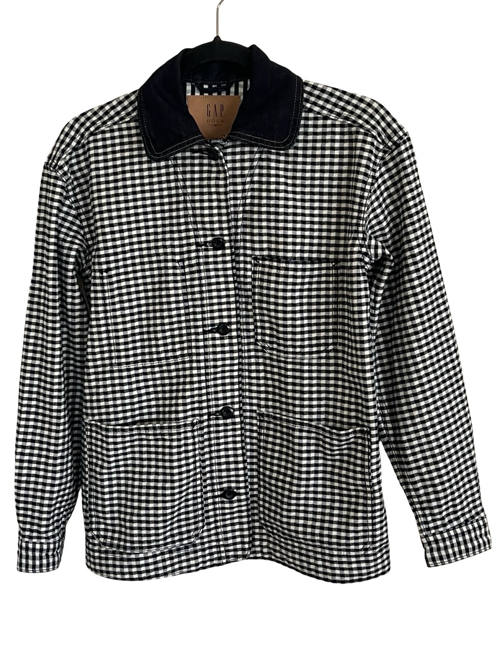 Gap × Doen Gingham Denim Jacket XXS - Picture 1 of 8